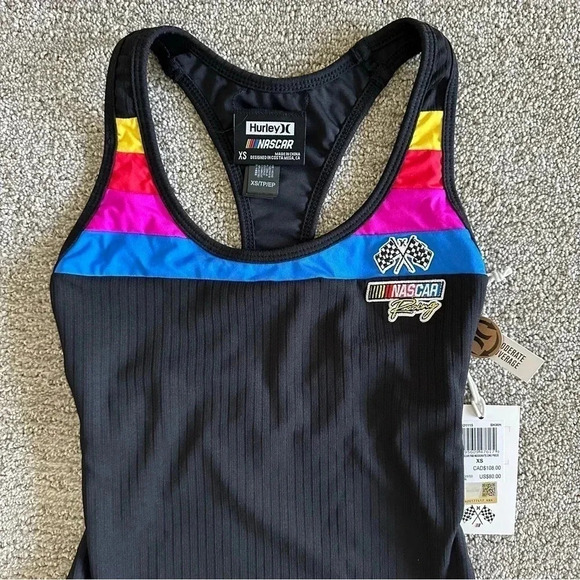 Hurley x NASCAR RIB CHEEKY RACERBACK ONE PIECE XS - Picture 4 of 9